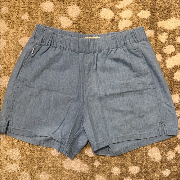 Madewell Pants - Madewell Chambray Elastic Shorts with Pockets- XS